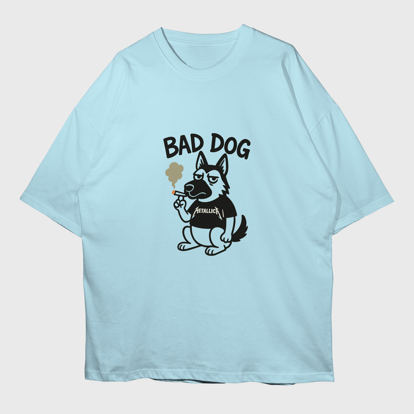 bad-dog-baby-blue-premium-oversized-tshirt