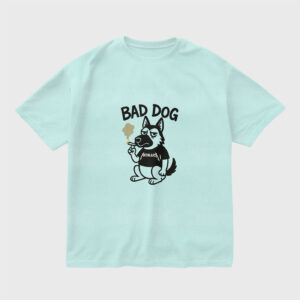 bad-dog-mint-blue-regular-oversized-tshirt
