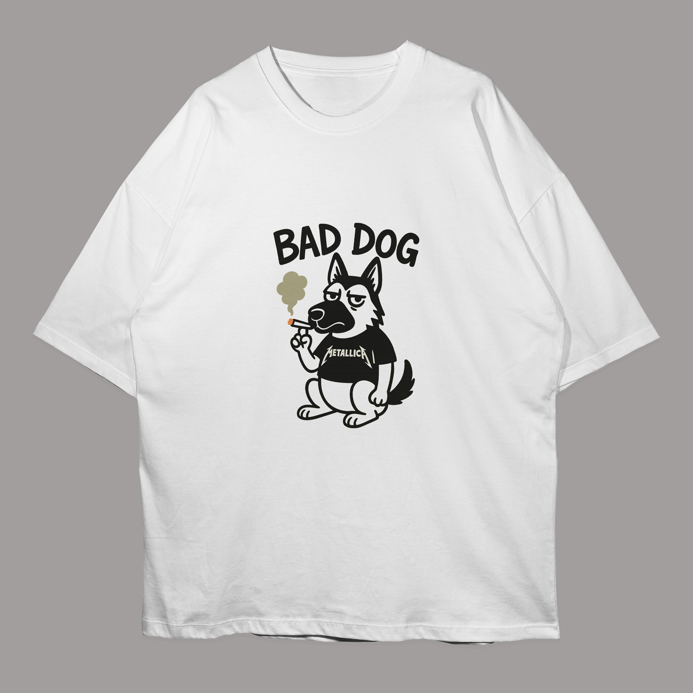 bad-dog-white-premium-oversized-tshirt