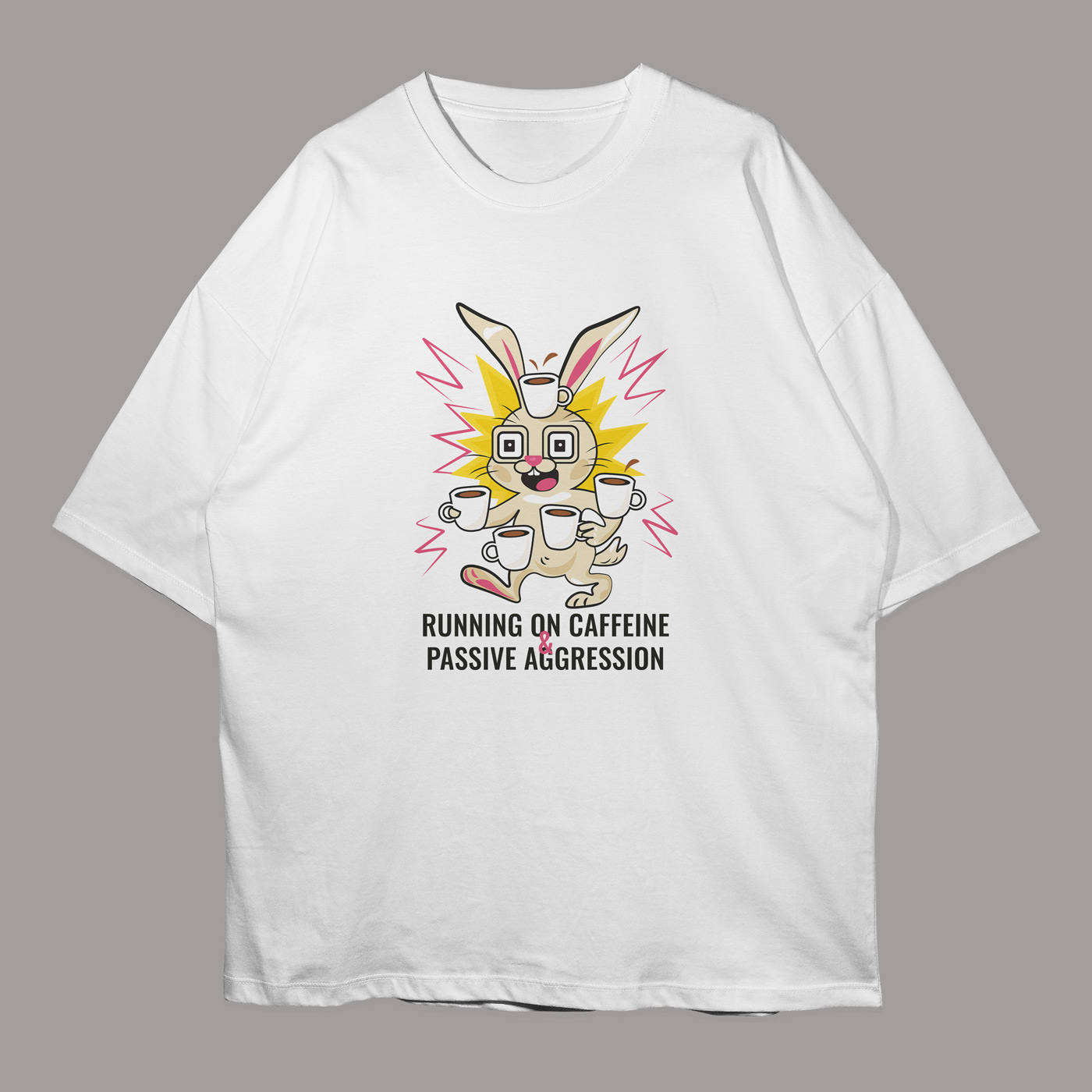 caffeine-and-passive-aggression-white-premium-oversized-tshirt