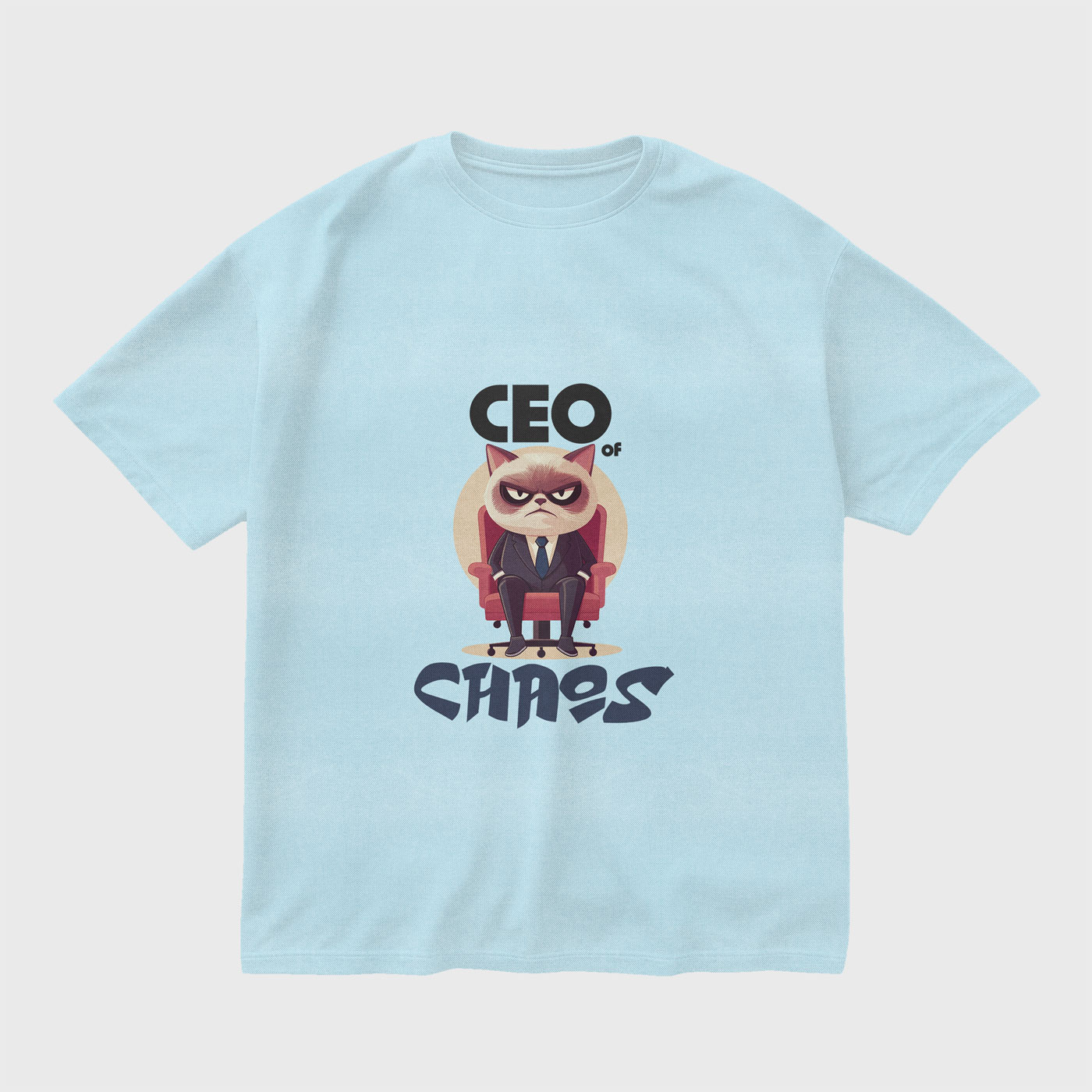 ceo-of-chaos-baby-blue-regular-oversized-tshirt