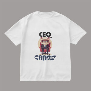 ceo-of-chaos-white-regular-oversized-tshirt