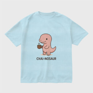 chai-nosaur-baby-blue-regular-oversized-tshirt