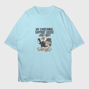 emotional-support-goose-baby-blue-premium-oversized-tshirt