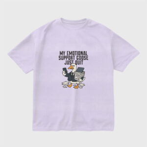 emotional-support-goose-lavender-regular-oversized-tshirt