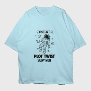 existential-plot-twist-survivor-baby-blue-premium-oversized-tshirt