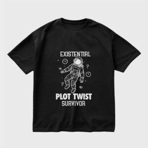 existential-plot-twist-survivor-black-regular-oversized-tshirt