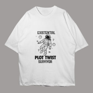 existential-plot-twist-survivor-white-premium-oversized-tshirt