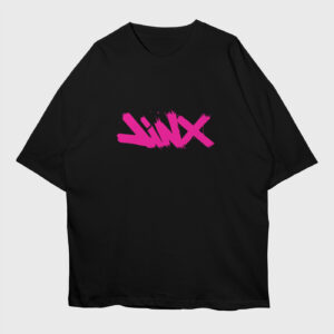powder-x-jinx-arcane-black-front-premium-oversized-tshirt