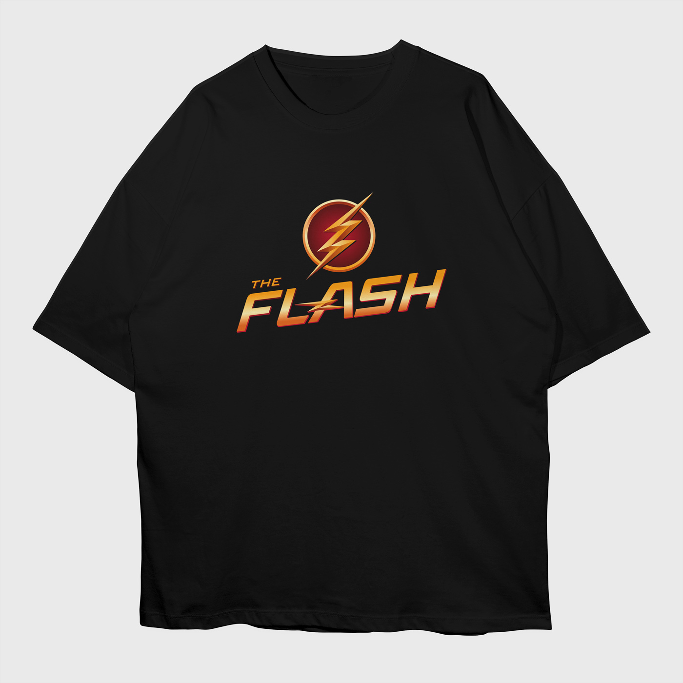 the-flash-black-front-premium-oversized-tshirt