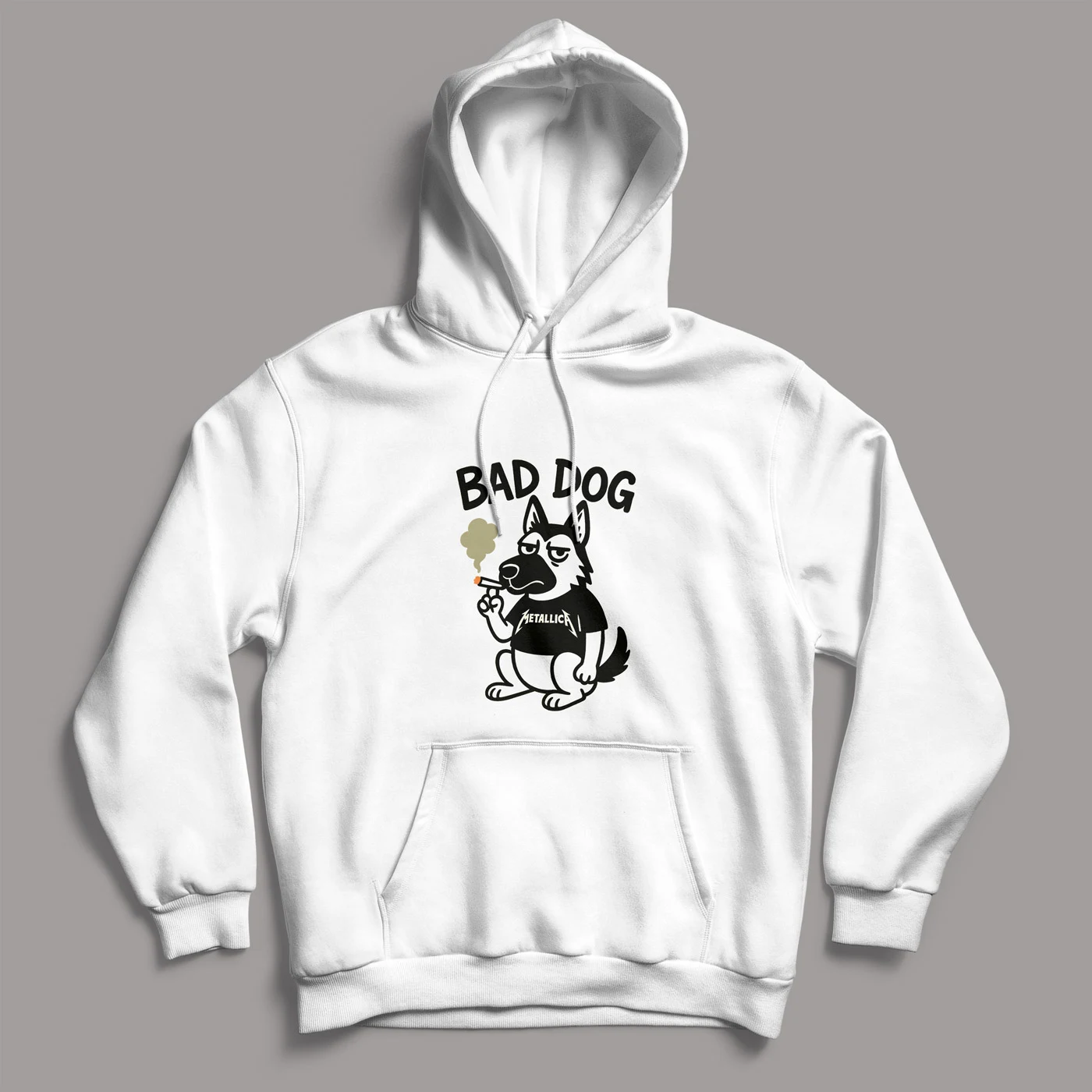 bad-dog-regular-hoodie-white-front