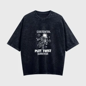 existential-plot-twist-survivor-acid-washed-oversized-t-shirt-front-navy-blue