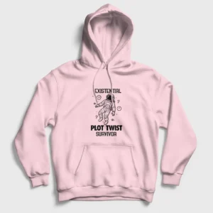 existnetial-plot-twist-survivor-regular-hoodie-baby-pink-front