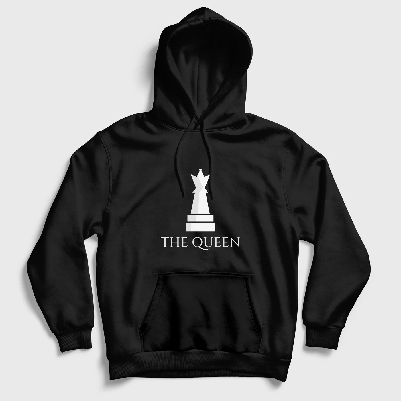 the-queen-regular-hoodie-black-front